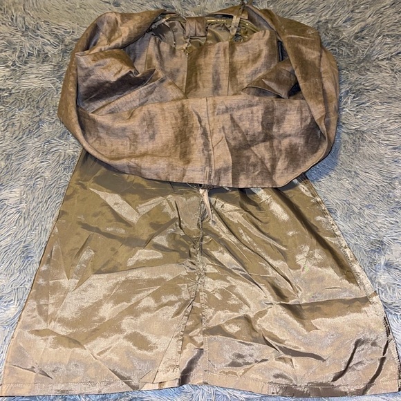 Antonio Melani Brown Linen Strapless  Dress - Picture 12 of 12